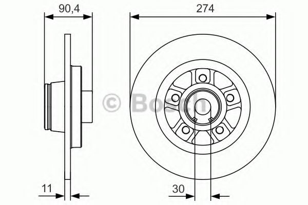 Тормозные диски 0986479015 Bosch