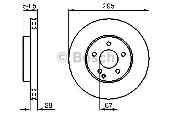 Передний тормозной диск Bosch 0986479039