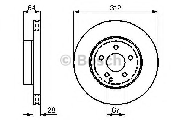 Тормоз дисковый передний Bosch 0986479040 цена, от 54.70 USD