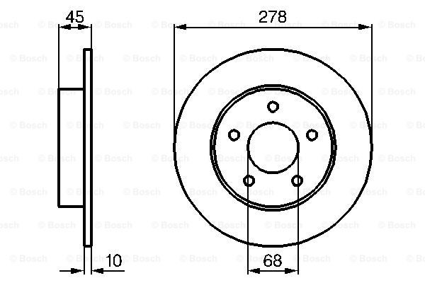 Купить 0986479067 Bosch Диск тормозной задний