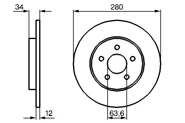 0986479068 Bosch Дисковый тормоз