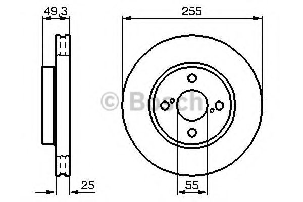 Передние тормозные диски 0986479085 Bosch