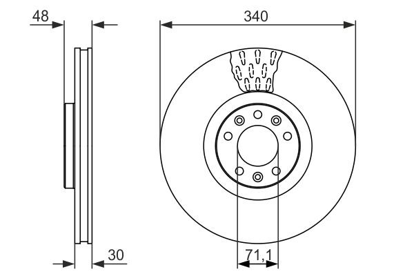 Купить 0986479092 Bosch Ротор тормозной