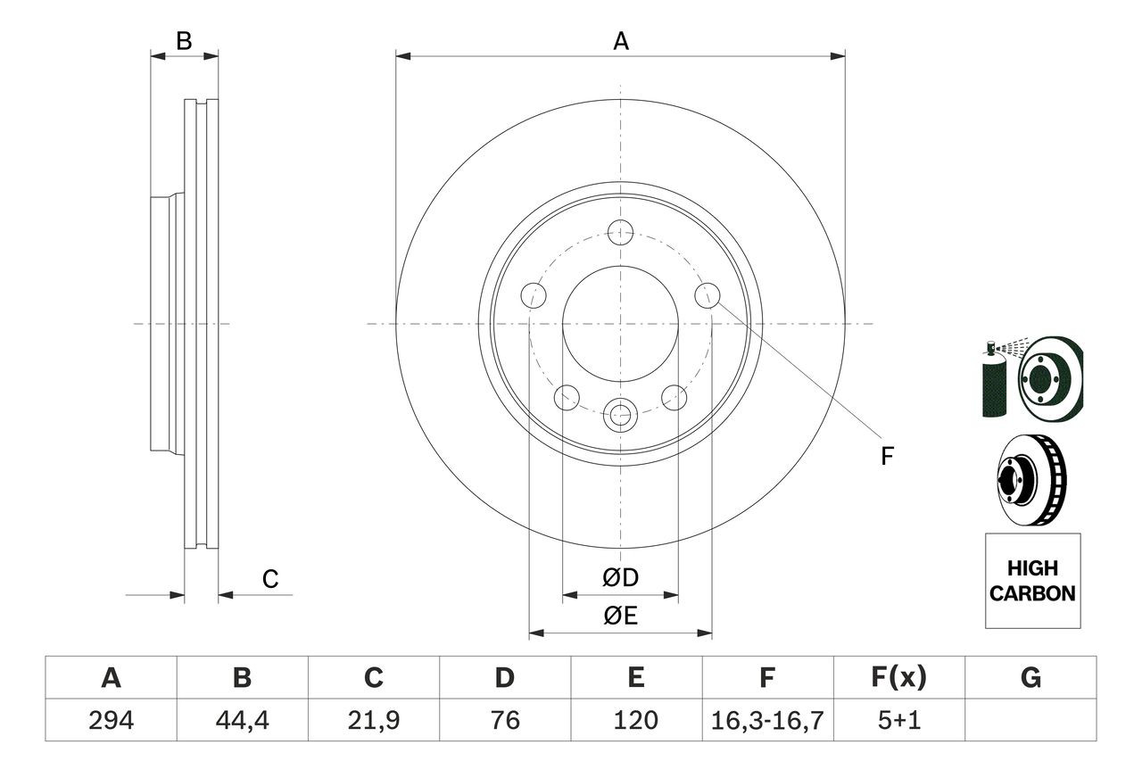 Купить 0986479097 Bosch Диск тормозной задний