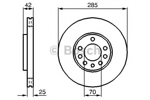 Передние тормозные диски 0986479107 Bosch