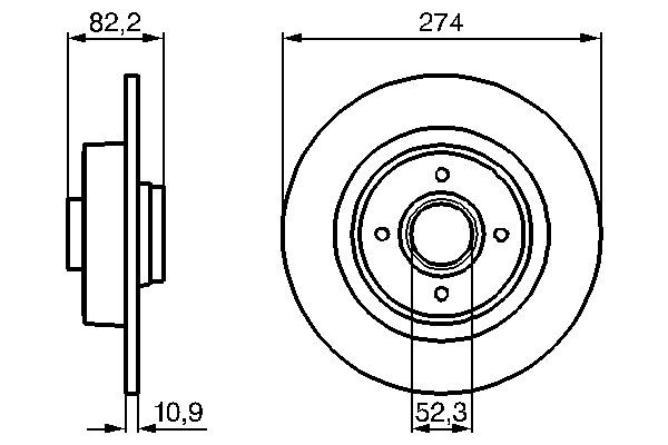 Тормозные диски 0986479108 Bosch