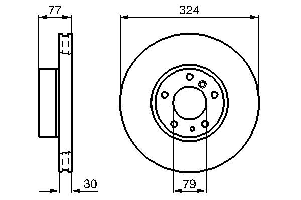 Тормоз дисковый передний Bosch 0986479116 цена, от 61.66 USD