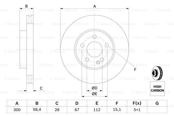 Передние тормозные диски 0986479137 Bosch