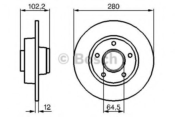 Задний тормозной диск Bosch 0986479144 цена, от 50.79 USD