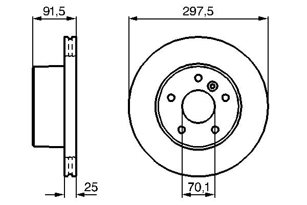 Тормоз дисковый передний Bosch 0986479146 цена, от 51.64 USD