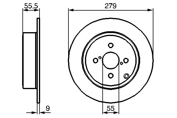 Купить 0986479149 Bosch Диск тормозной задний