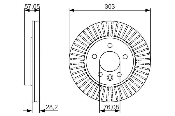 Купить 0986479154 Bosch Ротор тормозной