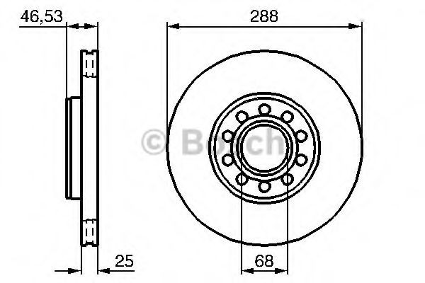 Передние тормозные диски 0986479157 Bosch
