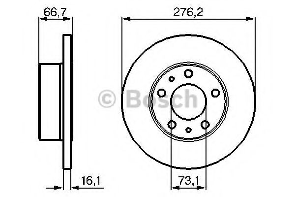 0986479161 Bosch Дисковый тормоз