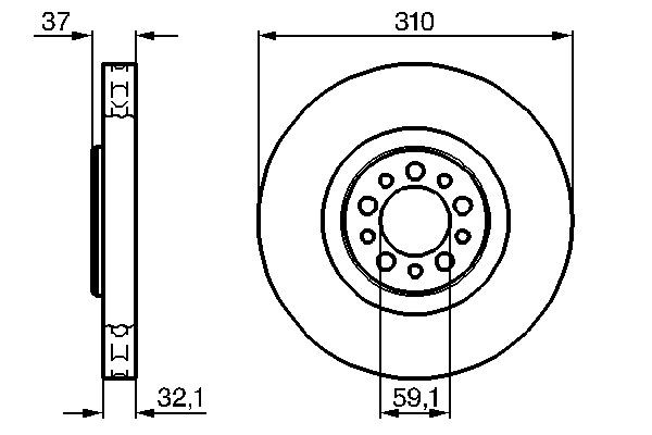 Купить 0986479168 Bosch Ротор тормозной