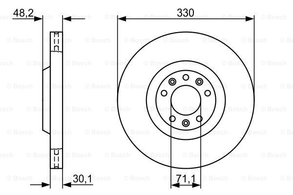 0986479192 Bosch Диск тормозной передний