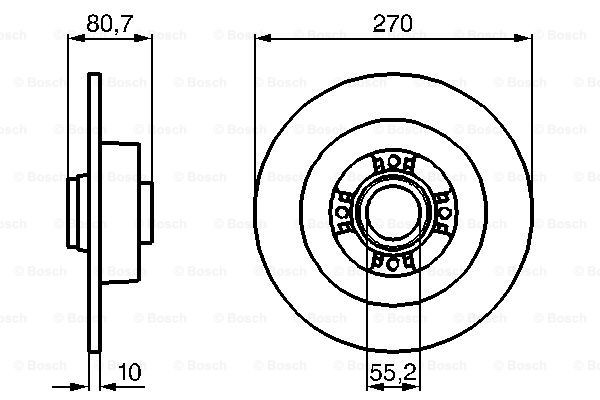 Купить 0986479196 Bosch Диск тормозной задний