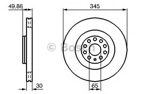 Передние тормозные диски 0986479204 Bosch