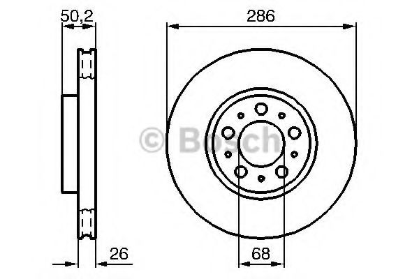 Тормоз дисковый передний Bosch 0986479210 цена, от 42.01 USD