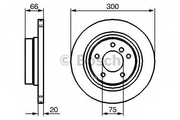 Задний дисковый тормоз Bosch 0986479218