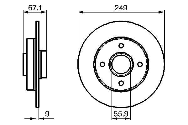 Купить 0986479219 Bosch Диск тормозной задний