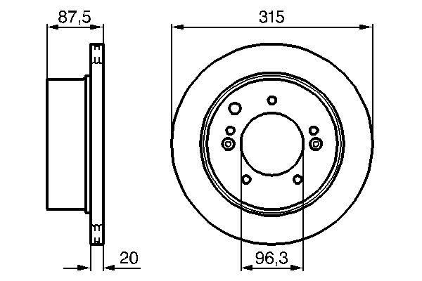 0986479232 Bosch Дисковый тормоз