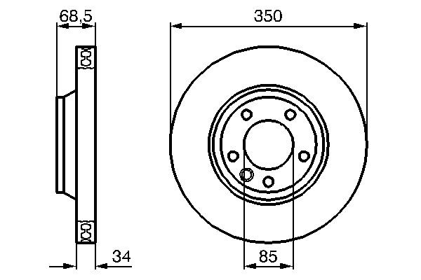 Передние тормозные диски 0986479249 Bosch