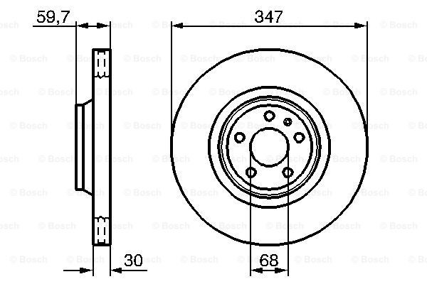 Передние тормозные диски 0986479260 Bosch