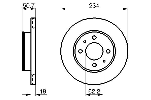 Тормоз дисковый передний Bosch 0986479264 цена, от 27.44 USD