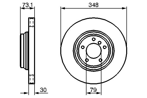 Передние тормозные диски 0986479265 Bosch