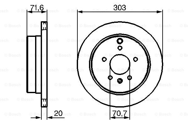0986479268 Bosch Дисковый тормоз