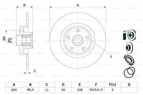 Тормозные диски 0986479276 Bosch