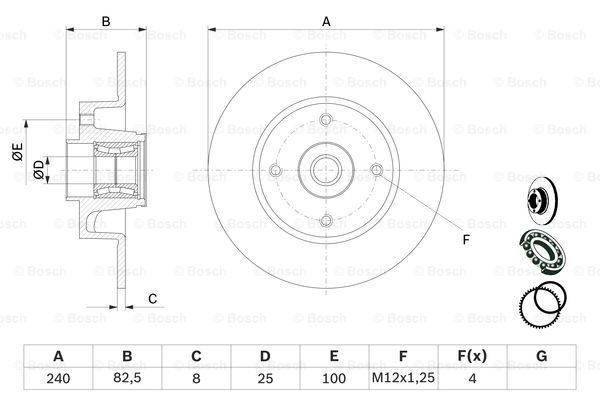 Тормозные диски 0986479278 Bosch