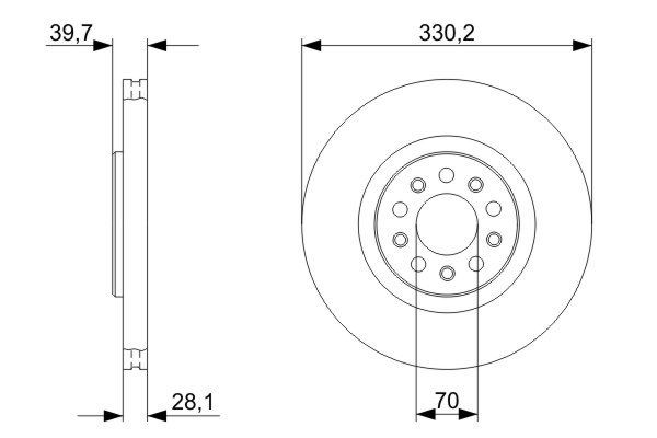 Передние тормозные диски 0986479290 Bosch