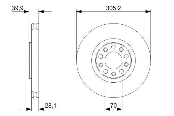 Тормоз дисковый передний Bosch 0986479293 цена, от 42.68 USD