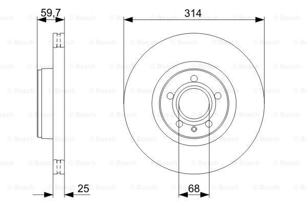 0986479301 Bosch Диск тормозной передний