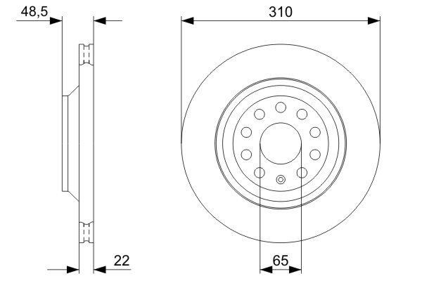 Тормозные диски 0986479303 Bosch