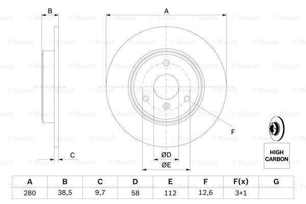 Купить 0986479305 Bosch Ротор тормозной