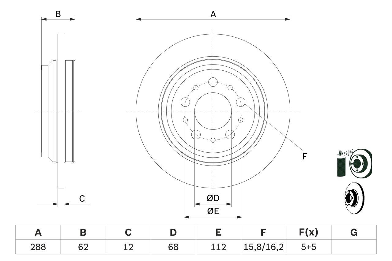 0986479309 Bosch Дисковый тормоз