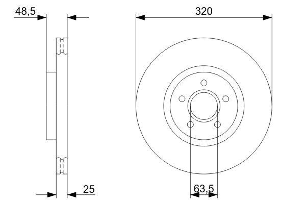 Передние тормозные диски 0986479310 Bosch