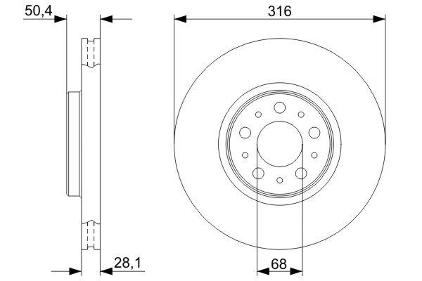 Купить 0986479322 Bosch Ротор тормозной
