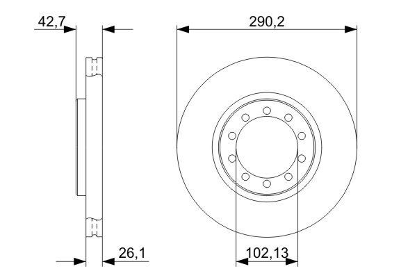 Купить 0986479342 Bosch Ротор тормозной