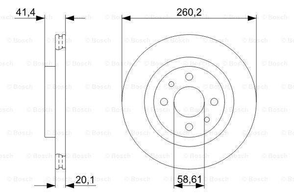 0986479346 Bosch Диск тормозной передний