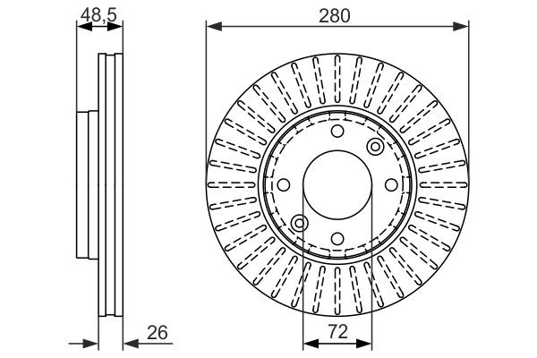 Купить 0986479353 Bosch Ротор тормозной