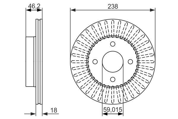 Купить 0986479354 Bosch Ротор тормозной