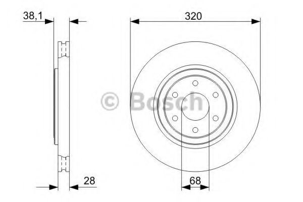 Передний тормозной диск Bosch 0986479357