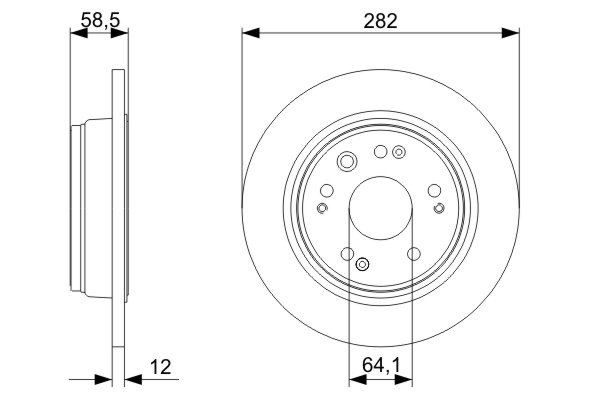 Купить 0986479361 Bosch Диск тормозной задний