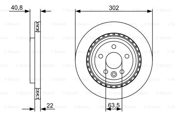 Купить 0986479398 Bosch Диск тормозной задний