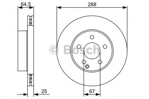 Тормоз дисковый передний Bosch 0986479406 цена, от 47.91 USD