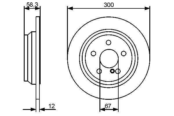 Купить 0986479414 Bosch Диск тормозной задний